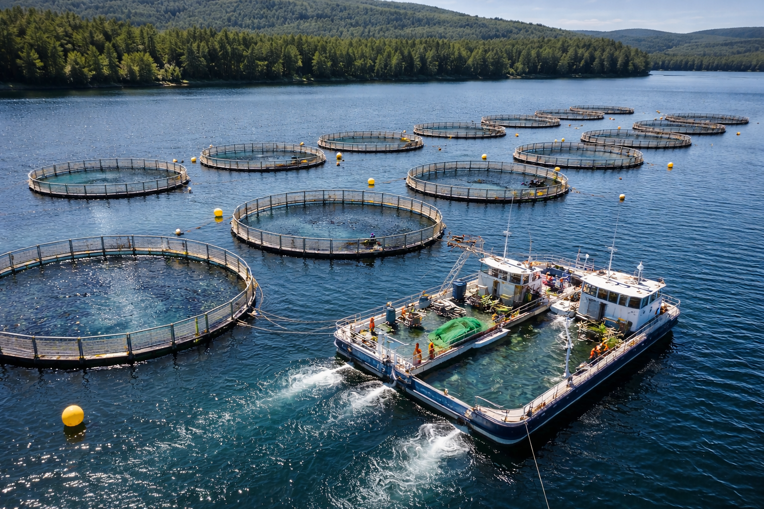 AquaLens prototype cage deployment